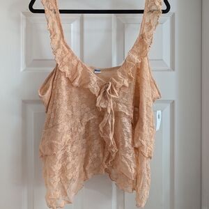 Old Navy Peach Lace Blouse